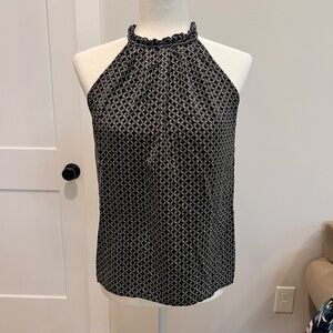 Cynthia Rowley Black and White Geometric Tank Top